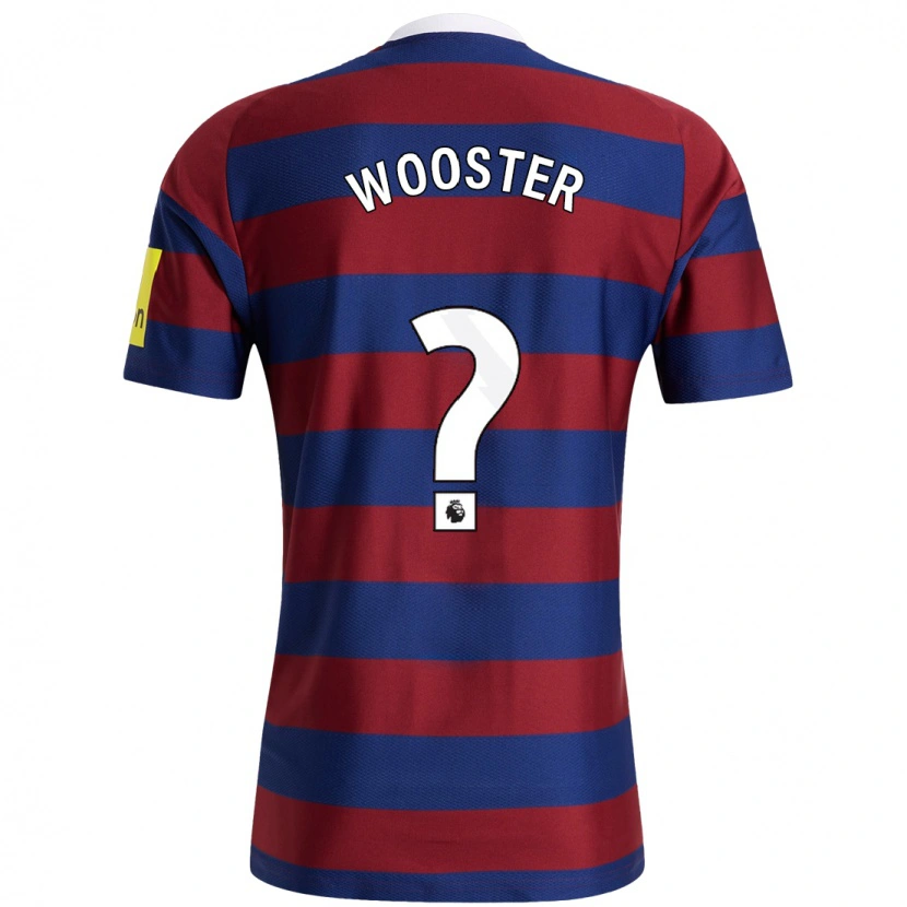 Danxen Kinder Kacey Wooster #0 Burgunderrot Marineblau Auswärtstrikot Trikot 2024/25 T-Shirt Schweiz
