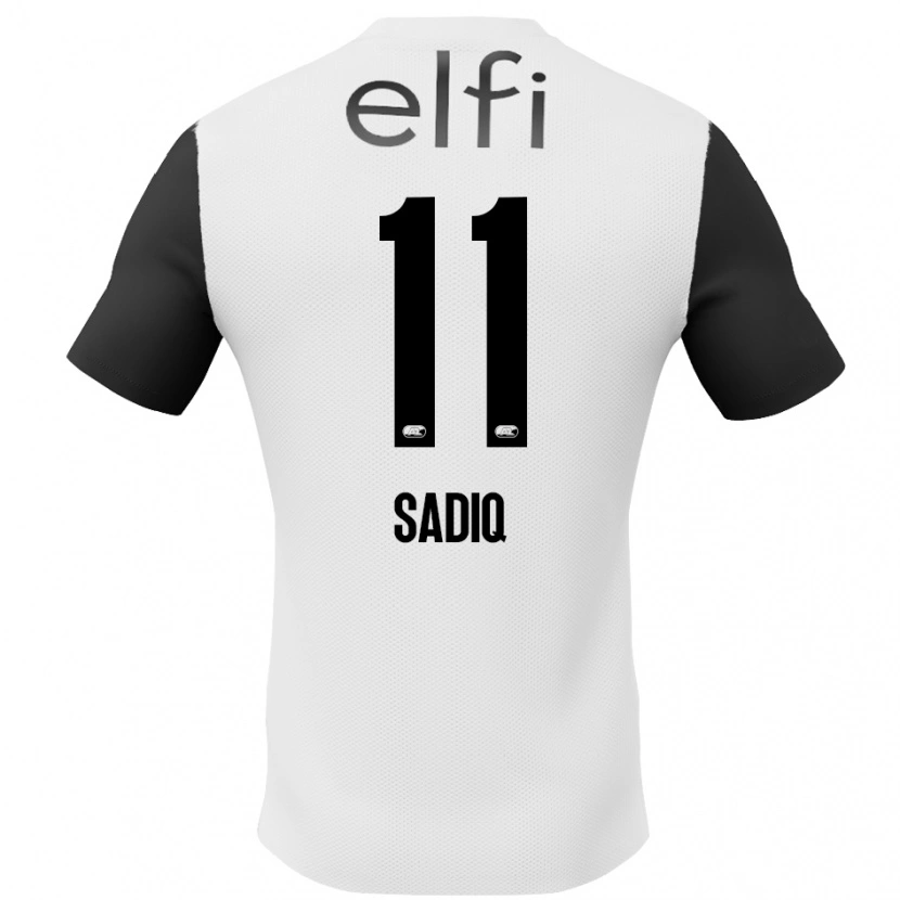 Danxen Kinder Ibrahim Sadiq #11 Weiß Schwarz Auswärtstrikot Trikot 2024/25 T-Shirt Schweiz