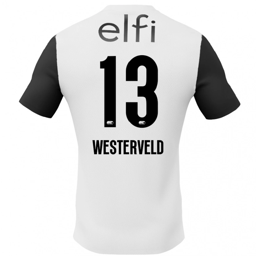 Danxen Kinder Sem Westerveld #13 Weiß Schwarz Auswärtstrikot Trikot 2024/25 T-Shirt Schweiz