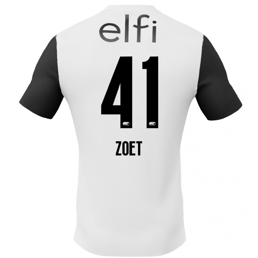 Danxen Kinder Jeroen Zoet #41 Weiß Schwarz Auswärtstrikot Trikot 2024/25 T-Shirt Schweiz