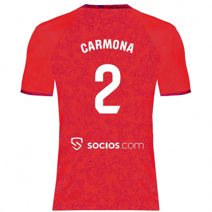Danxen Kinder José Ángel Carmona #2 Rot Auswärtstrikot Trikot 2024/25 T-Shirt Schweiz