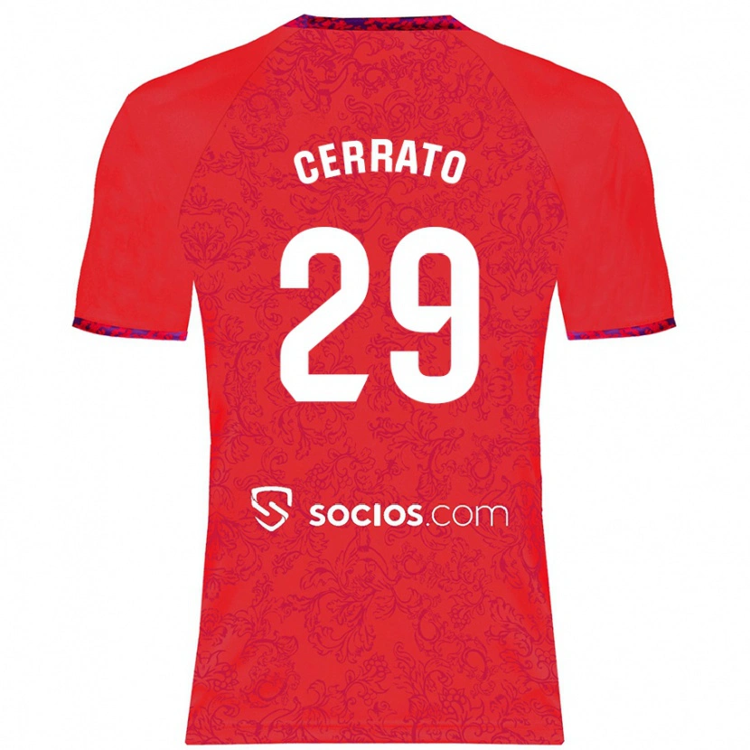 Danxen Kinder Alba Cerrato #29 Rot Auswärtstrikot Trikot 2024/25 T-Shirt Schweiz