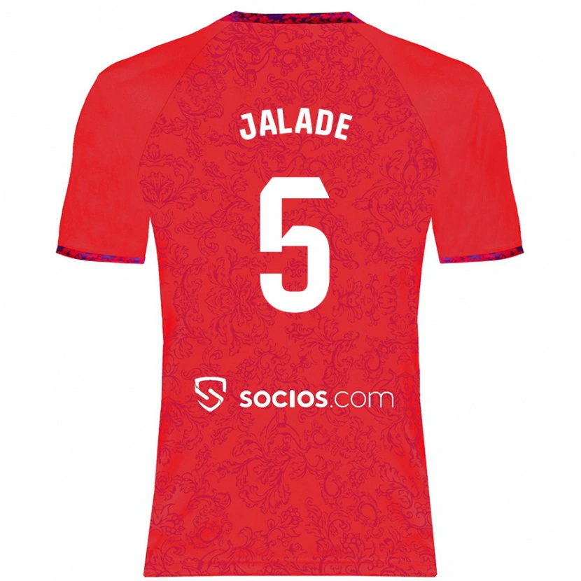 Danxen Kinder Robert Jalade #5 Rot Auswärtstrikot Trikot 2024/25 T-Shirt Schweiz