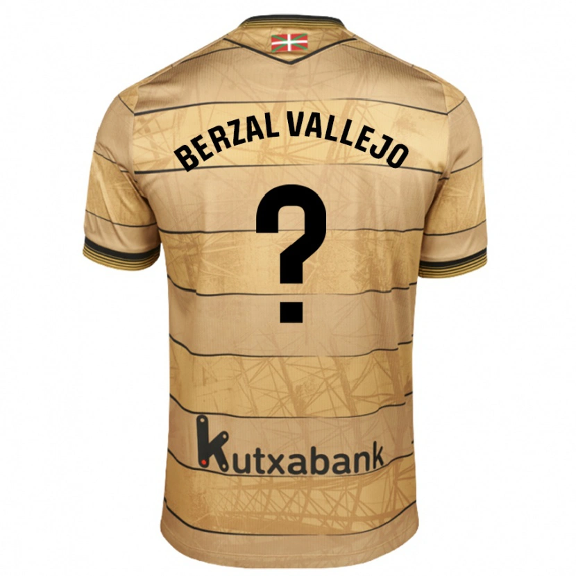 Danxen Kinder Asier Berzal #0 Braun Auswärtstrikot Trikot 2024/25 T-Shirt Schweiz
