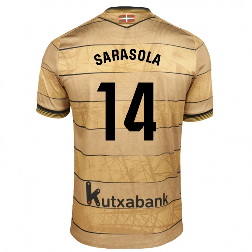 Danxen Kinder Izarne Sarasola #14 Braun Auswärtstrikot Trikot 2024/25 T-Shirt Schweiz