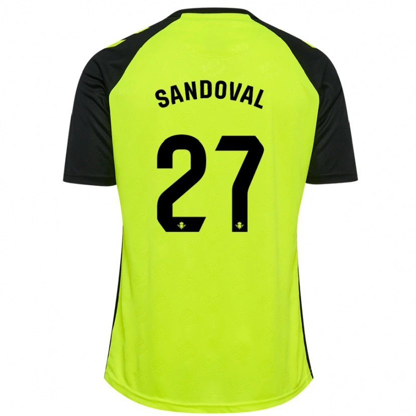Danxen Kinder Keimer Sandoval #27 Fluoreszierendes Gelb Schwarz Auswärtstrikot Trikot 2024/25 T-Shirt Schweiz