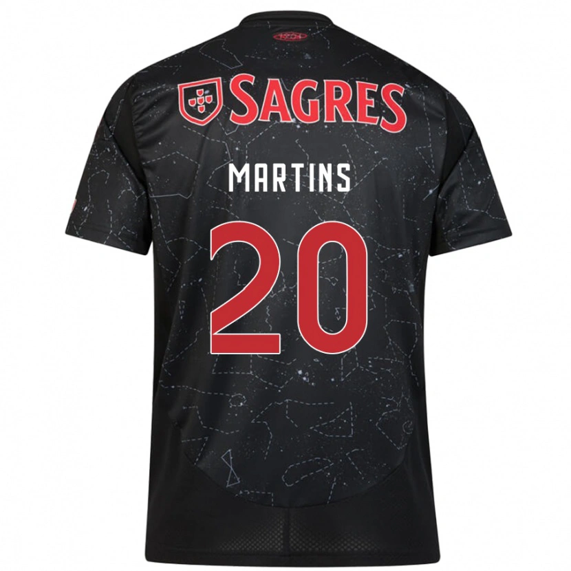 Danxen Kinder Lara Martins #20 Schwarz Rot Auswärtstrikot Trikot 2024/25 T-Shirt Schweiz