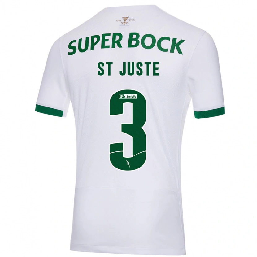 Danxen Kinder Jerry St. Juste #3 Weiß Grün Auswärtstrikot Trikot 2024/25 T-Shirt Schweiz