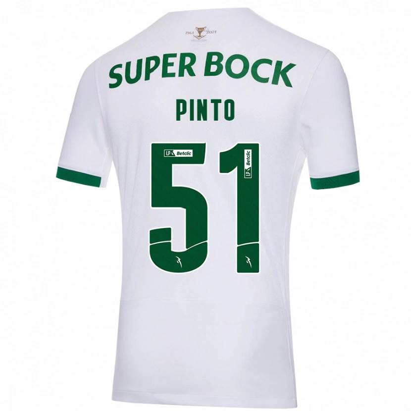 Danxen Kinder Diogo Pinto #51 Weiß Grün Auswärtstrikot Trikot 2024/25 T-Shirt Schweiz