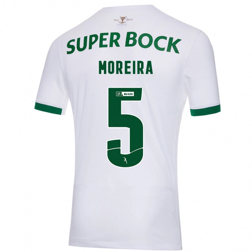 Danxen Kinder David Moreira #5 Weiß Grün Auswärtstrikot Trikot 2024/25 T-Shirt Schweiz