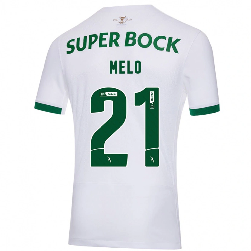 Danxen Kinder Gabriel Melo #21 Weiß Grün Auswärtstrikot Trikot 2024/25 T-Shirt Schweiz