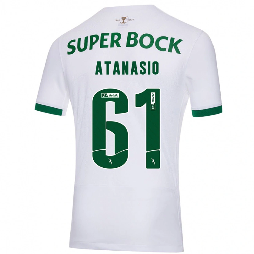 Danxen Kinder Atanásio #61 Weiß Grün Auswärtstrikot Trikot 2024/25 T-Shirt Schweiz