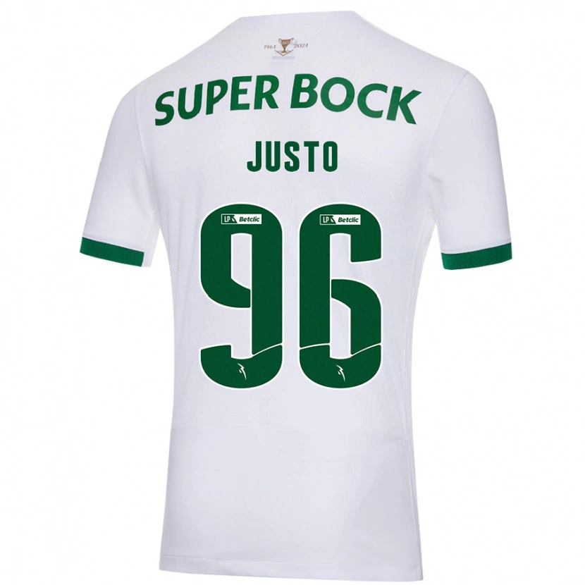 Danxen Kinder Samuel Justo #96 Weiß Grün Auswärtstrikot Trikot 2024/25 T-Shirt Schweiz