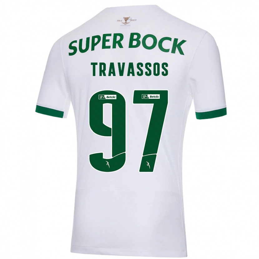 Danxen Kinder Travassos #97 Weiß Grün Auswärtstrikot Trikot 2024/25 T-Shirt Schweiz