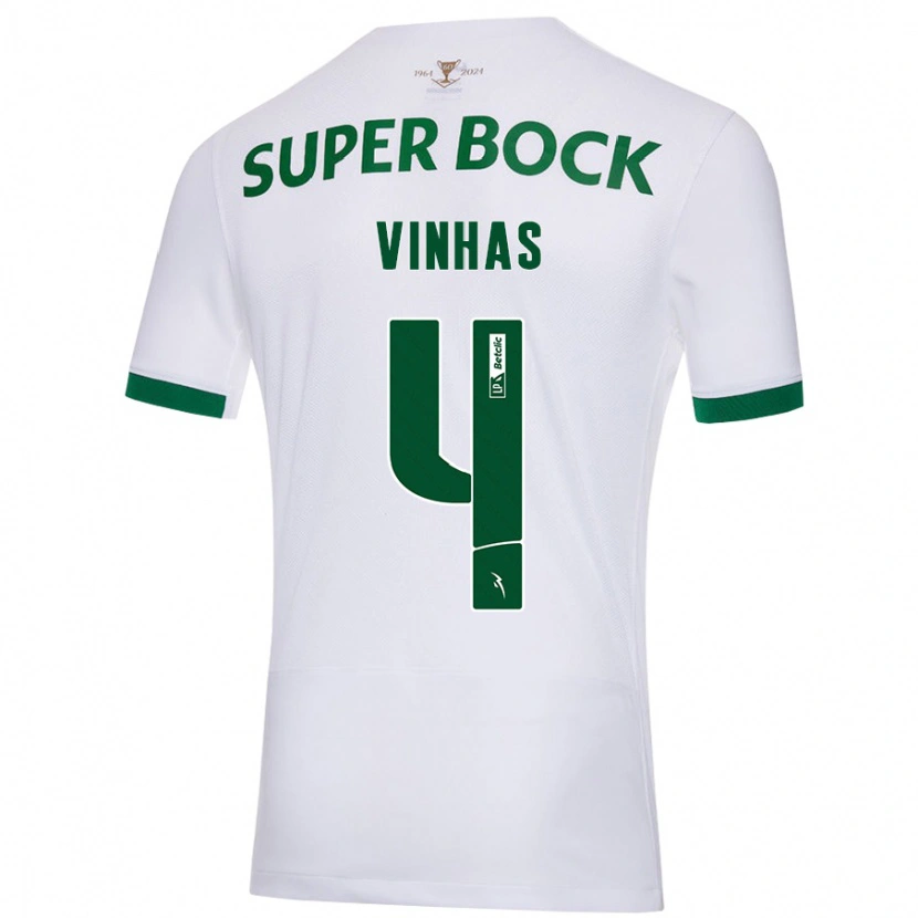 Danxen Kinder Gabriela Vinhas #4 Weiß Grün Auswärtstrikot Trikot 2024/25 T-Shirt Schweiz