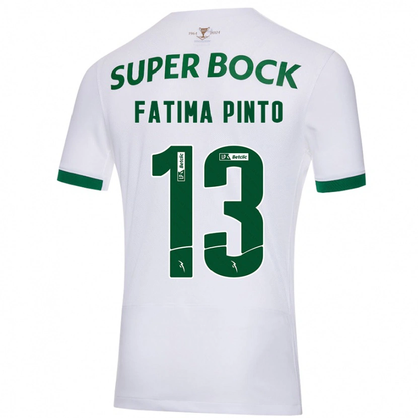 Danxen Kinder Fátima Alexandra Figueira Pinto #13 Weiß Grün Auswärtstrikot Trikot 2024/25 T-Shirt Schweiz