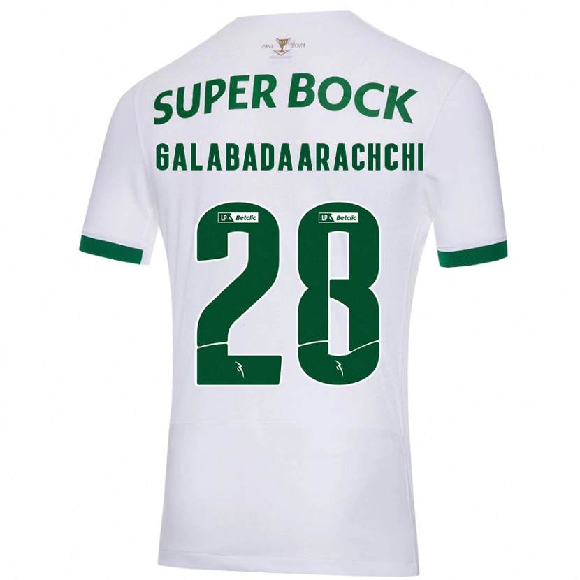 Danxen Kinder Jacinta Galabadaarachchi #28 Weiß Grün Auswärtstrikot Trikot 2024/25 T-Shirt Schweiz