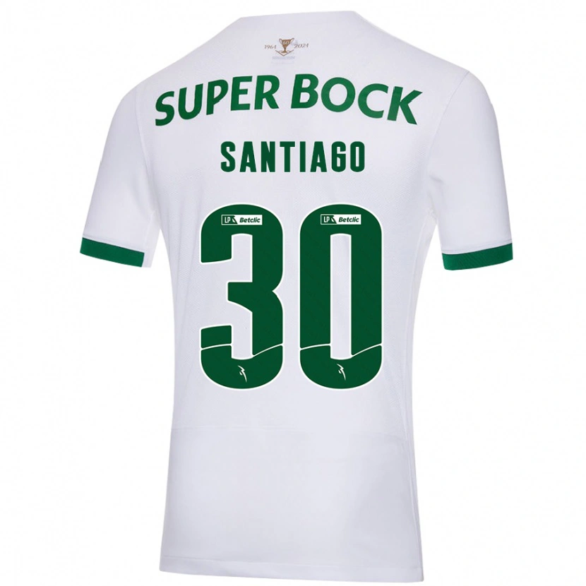 Danxen Kinder Carolina Santiago #30 Weiß Grün Auswärtstrikot Trikot 2024/25 T-Shirt Schweiz