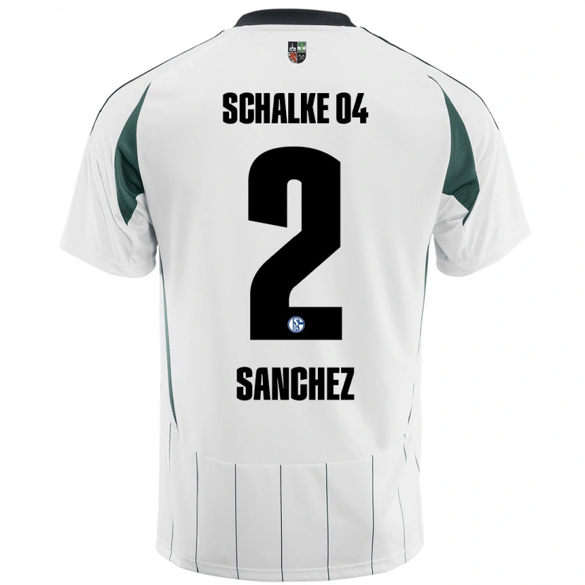 Danxen Kinder Felipe Sánchez #2 Weiß Grün Auswärtstrikot Trikot 2024/25 T-Shirt Schweiz