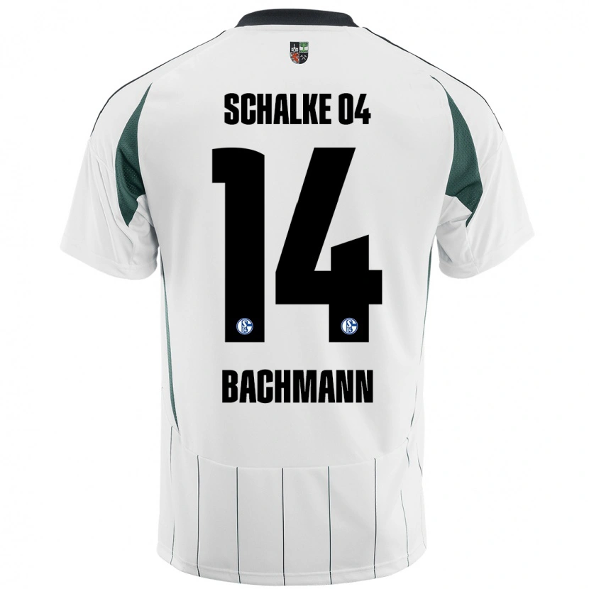 Danxen Kinder Janik Bachmann #14 Weiß Grün Auswärtstrikot Trikot 2024/25 T-Shirt Schweiz