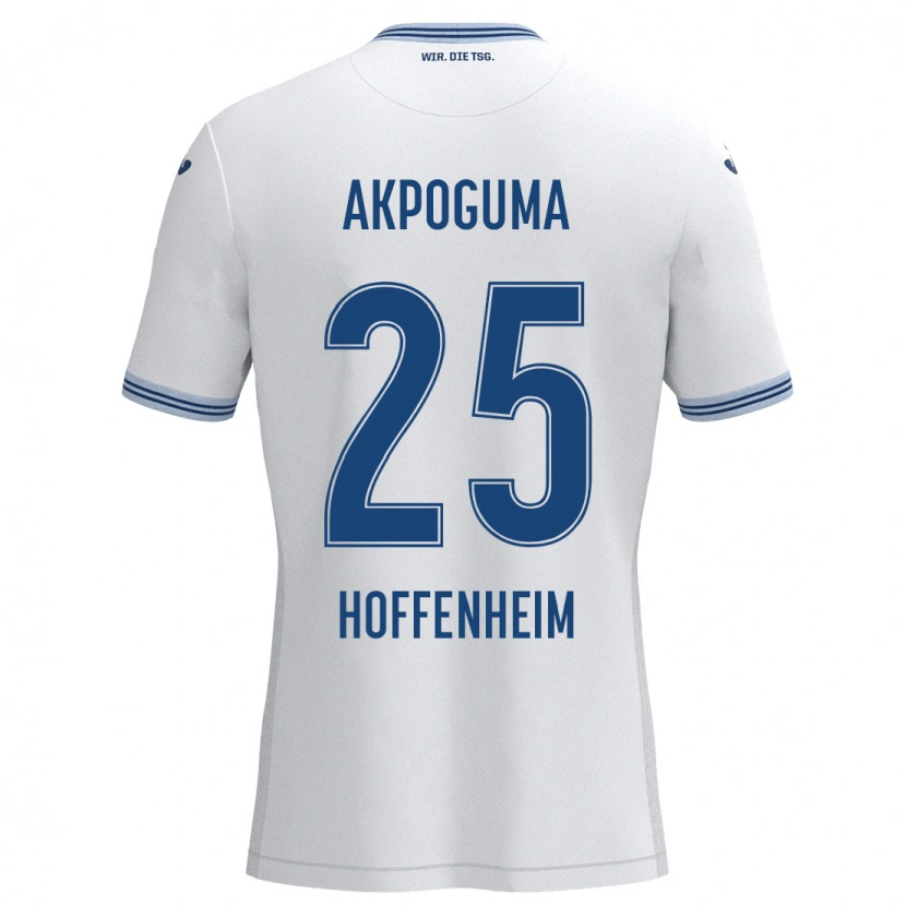 Danxen Kinder Kevin Akpoguma #25 Weiß Blau Auswärtstrikot Trikot 2024/25 T-Shirt Schweiz