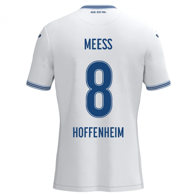 Danxen Kinder Jakob Meeß #8 Weiß Blau Auswärtstrikot Trikot 2024/25 T-Shirt Schweiz