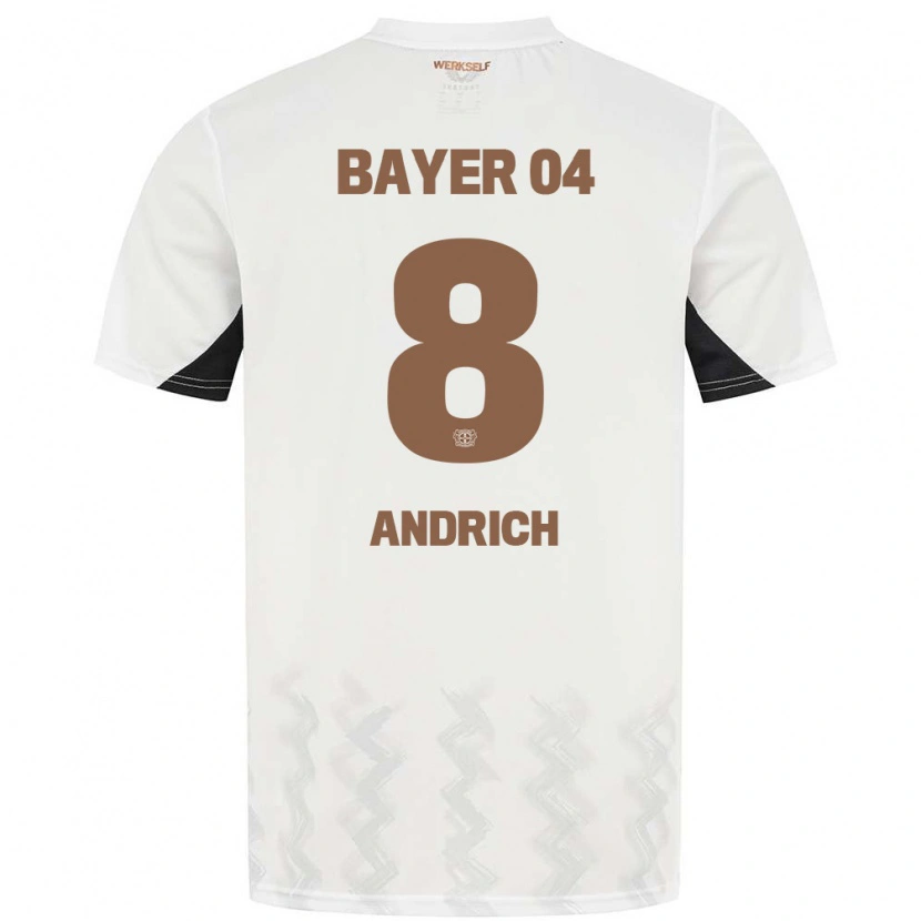 Danxen Kinder Robert Andrich #8 Weiß Schwarz Auswärtstrikot Trikot 2024/25 T-Shirt Schweiz