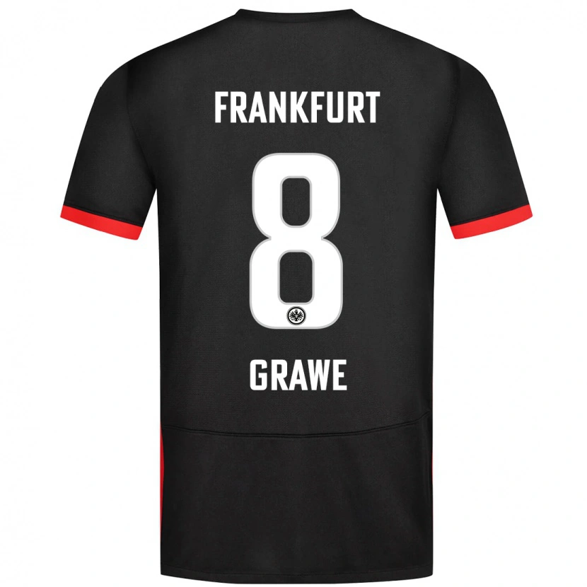 Danxen Kinder Lisanne Gräwe #8 Schwarz Auswärtstrikot Trikot 2024/25 T-Shirt Schweiz