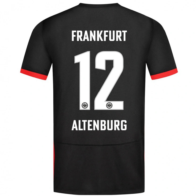 Danxen Kinder Lina Altenburg #12 Schwarz Auswärtstrikot Trikot 2024/25 T-Shirt Schweiz