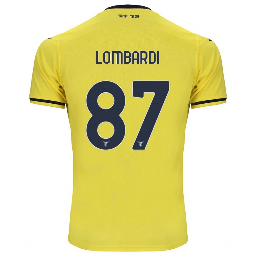 Danxen Kinder Cristiano Lombardi #87 Gelb Auswärtstrikot Trikot 2024/25 T-Shirt Schweiz