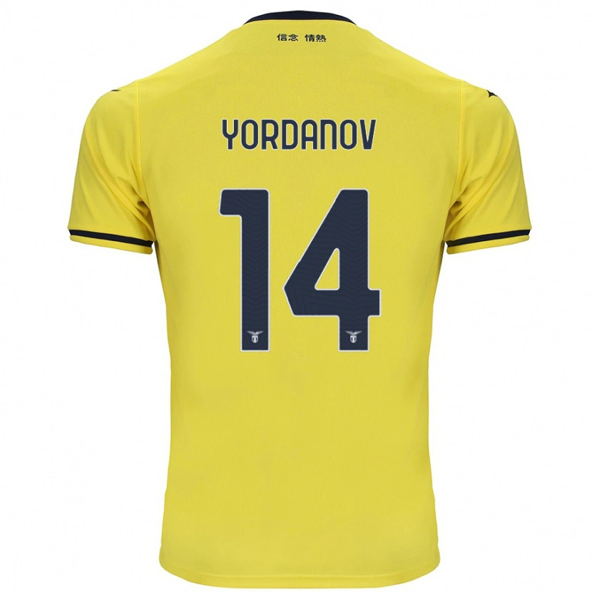 Danxen Kinder Damyan Yordanov #14 Gelb Auswärtstrikot Trikot 2024/25 T-Shirt Schweiz