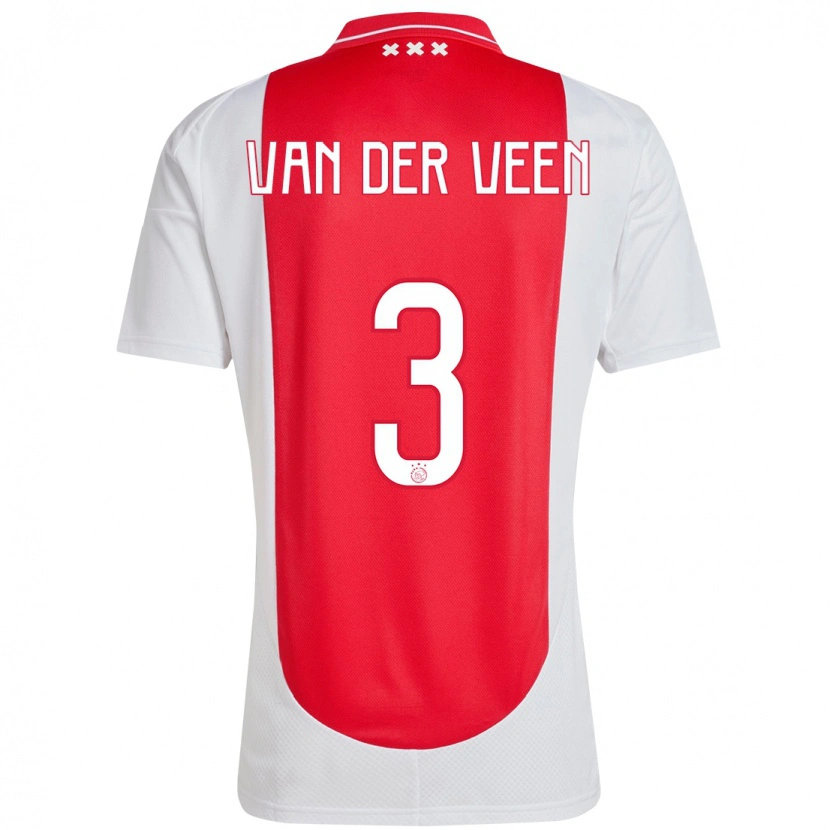 Danxen Herren Roos Van Der Veen #3 Rot Weiß Heimtrikot Trikot 2024/25 T-Shirt Schweiz