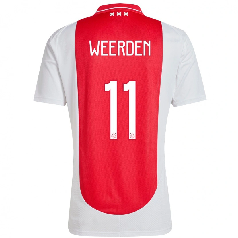 Danxen Herren Ashleigh Weerden #11 Rot Weiß Heimtrikot Trikot 2024/25 T-Shirt Schweiz