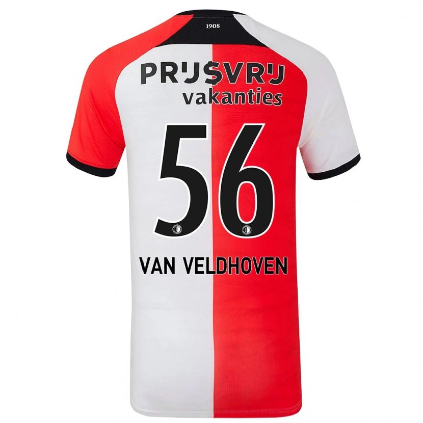 Danxen Herren Kars Van Veldhoven #56 Rot Weiß Heimtrikot Trikot 2024/25 T-Shirt Schweiz