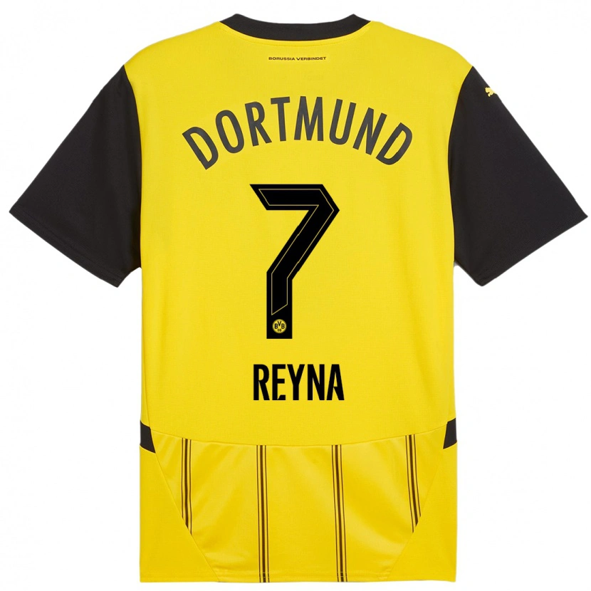 Danxen Herren Giovanni Reyna #7 Gelb Schwarz Heimtrikot Trikot 2024/25 T-Shirt Schweiz