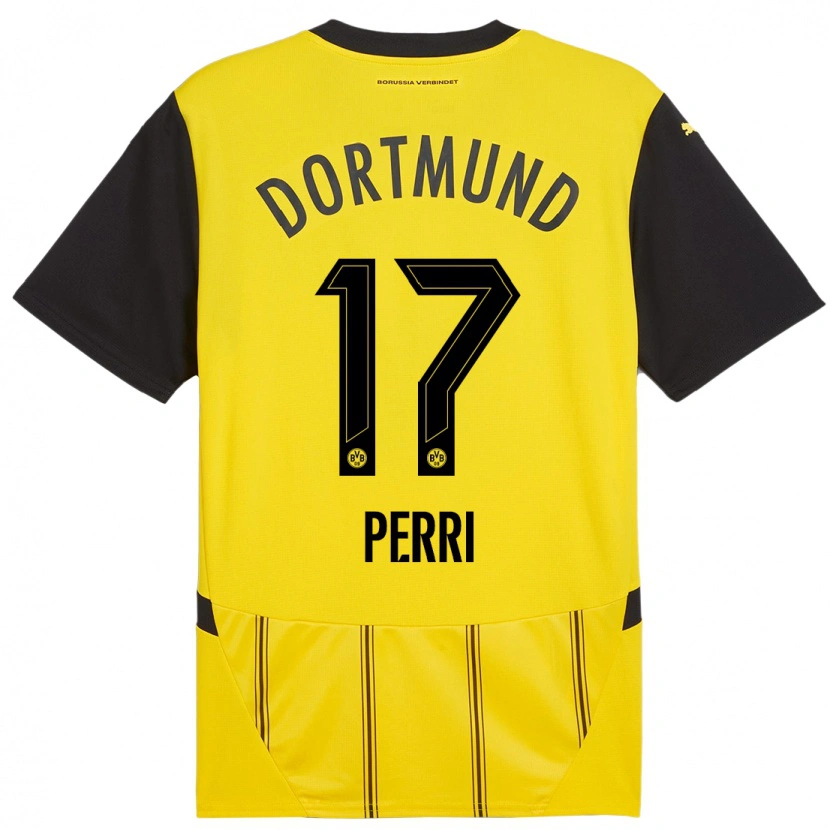 Danxen Herren Luca Perri #17 Gelb Schwarz Heimtrikot Trikot 2024/25 T-Shirt Schweiz