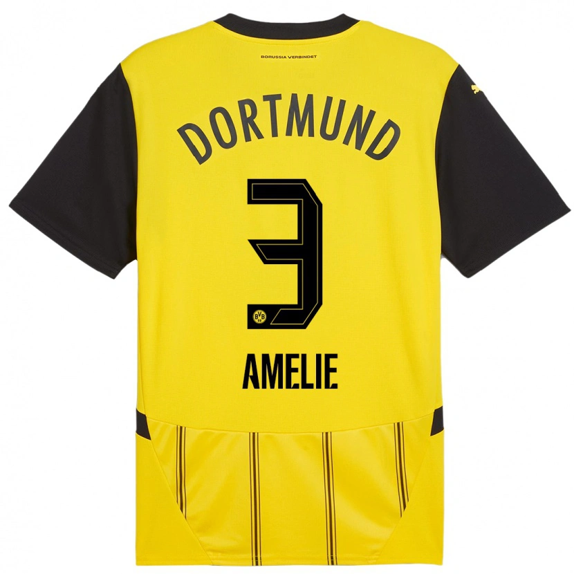 Danxen Herren Berger Amelie #3 Gelb Schwarz Heimtrikot Trikot 2024/25 T-Shirt Schweiz