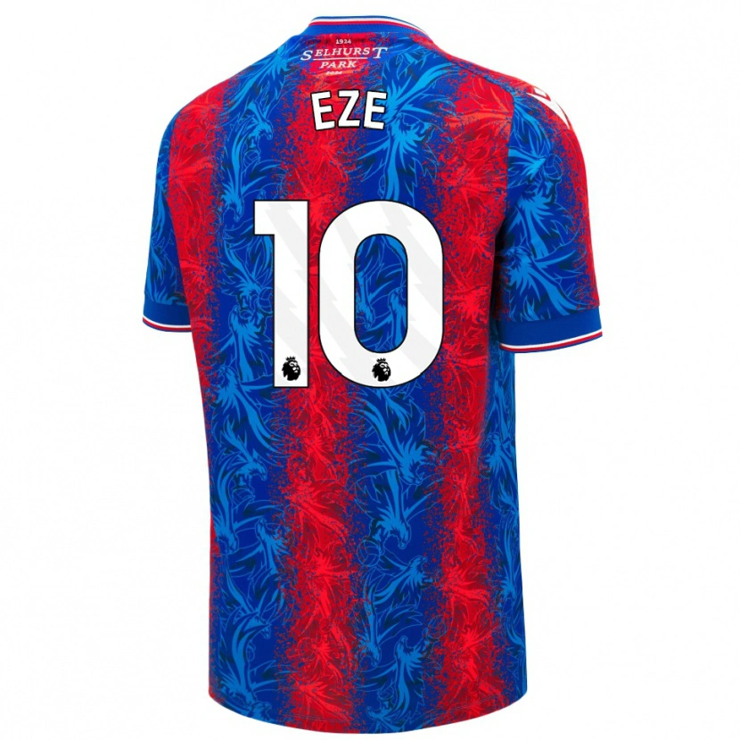Danxen Herren Eberechi Eze #10 Rot Blauen Streifen Heimtrikot Trikot 2024/25 T-Shirt Schweiz