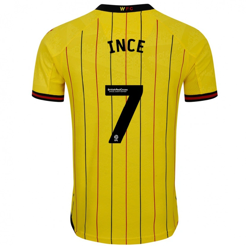 Danxen Herren Tom Ince #7 Gelb Schwarz Heimtrikot Trikot 2024/25 T-Shirt Schweiz