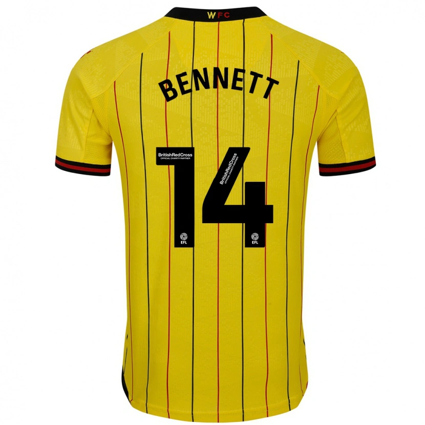 Danxen Herren Harley Bennett #14 Gelb Schwarz Heimtrikot Trikot 2024/25 T-Shirt Schweiz
