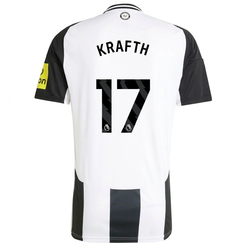 Danxen Herren Emil Krafth #17 Weiß Schwarz Heimtrikot Trikot 2024/25 T-Shirt Schweiz