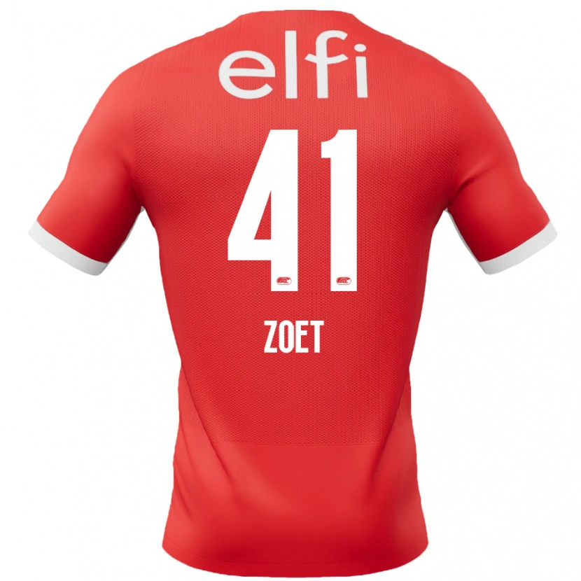 Danxen Herren Jeroen Zoet #41 Rot Weiß Heimtrikot Trikot 2024/25 T-Shirt Schweiz