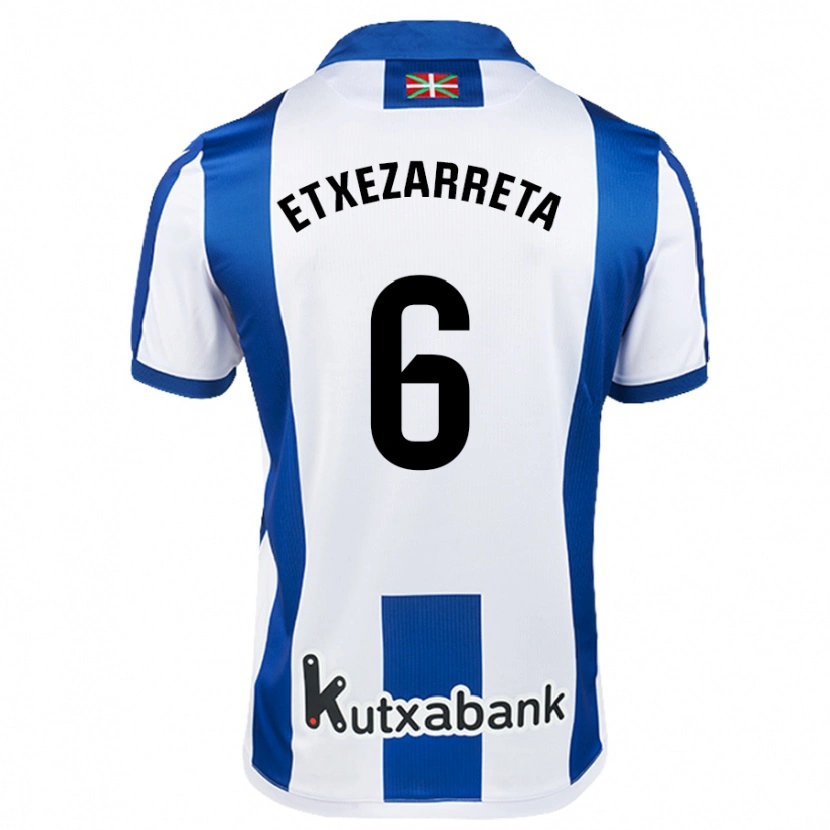 Danxen Herren Ane Etxezarreta #6 Weiß Blau Heimtrikot Trikot 2024/25 T-Shirt Schweiz