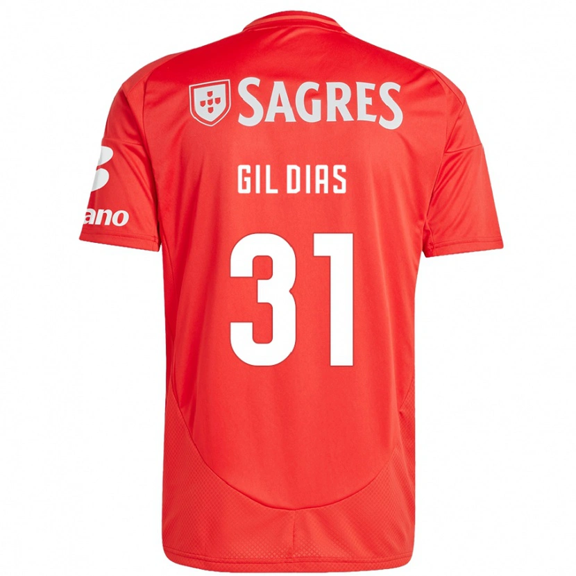 Danxen Herren Gil Dias #31 Rot Weiß Heimtrikot Trikot 2024/25 T-Shirt Schweiz