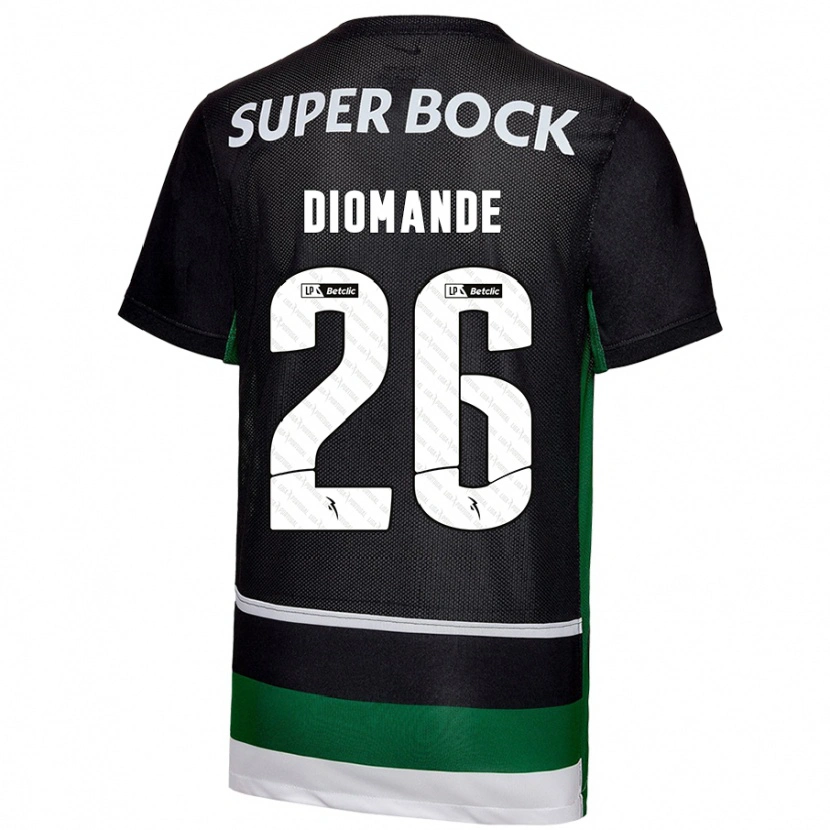 Danxen Herren Ousmane Diomande #26 Schwarz Weiß Grün Heimtrikot Trikot 2024/25 T-Shirt Schweiz