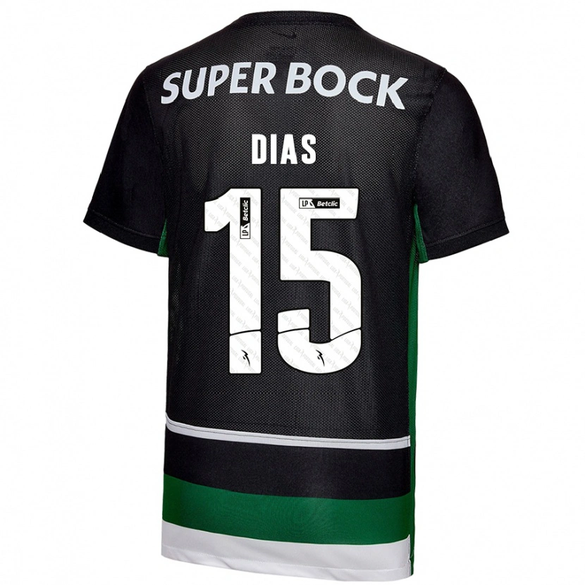 Danxen Herren Rodrigo Dias #15 Schwarz Weiß Grün Heimtrikot Trikot 2024/25 T-Shirt Schweiz