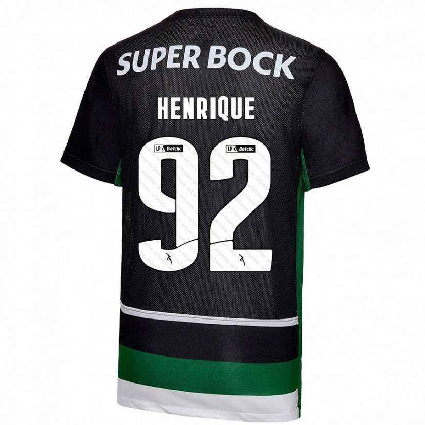 Danxen Herren Eduardo Henrique #92 Schwarz Weiß Grün Heimtrikot Trikot 2024/25 T-Shirt Schweiz