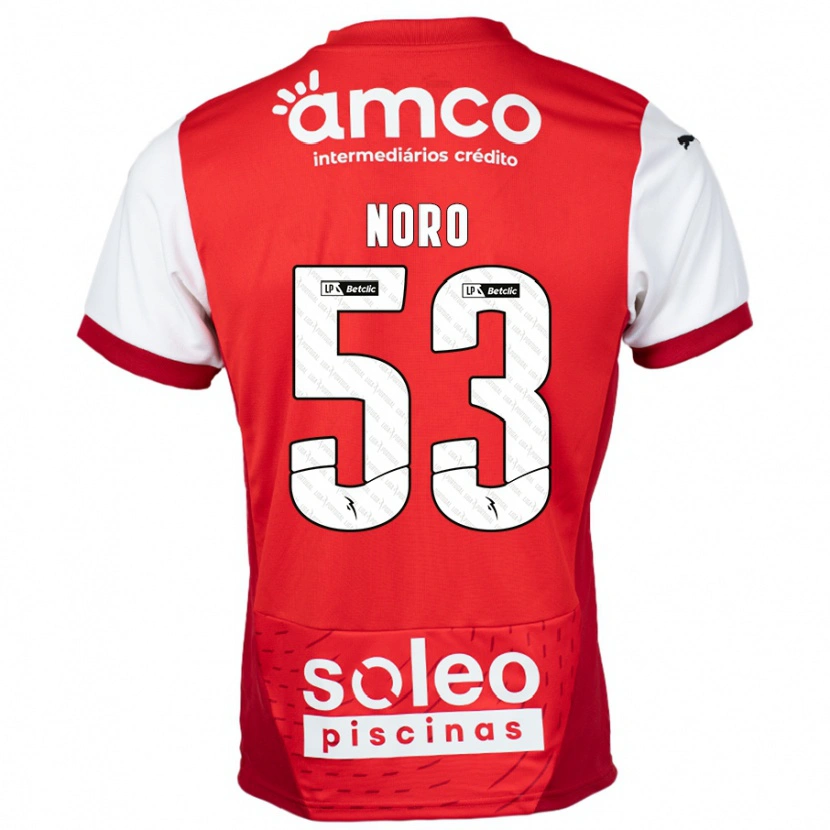 Danxen Herren Jonatás Noro #53 Rot Weiß Heimtrikot Trikot 2024/25 T-Shirt Schweiz