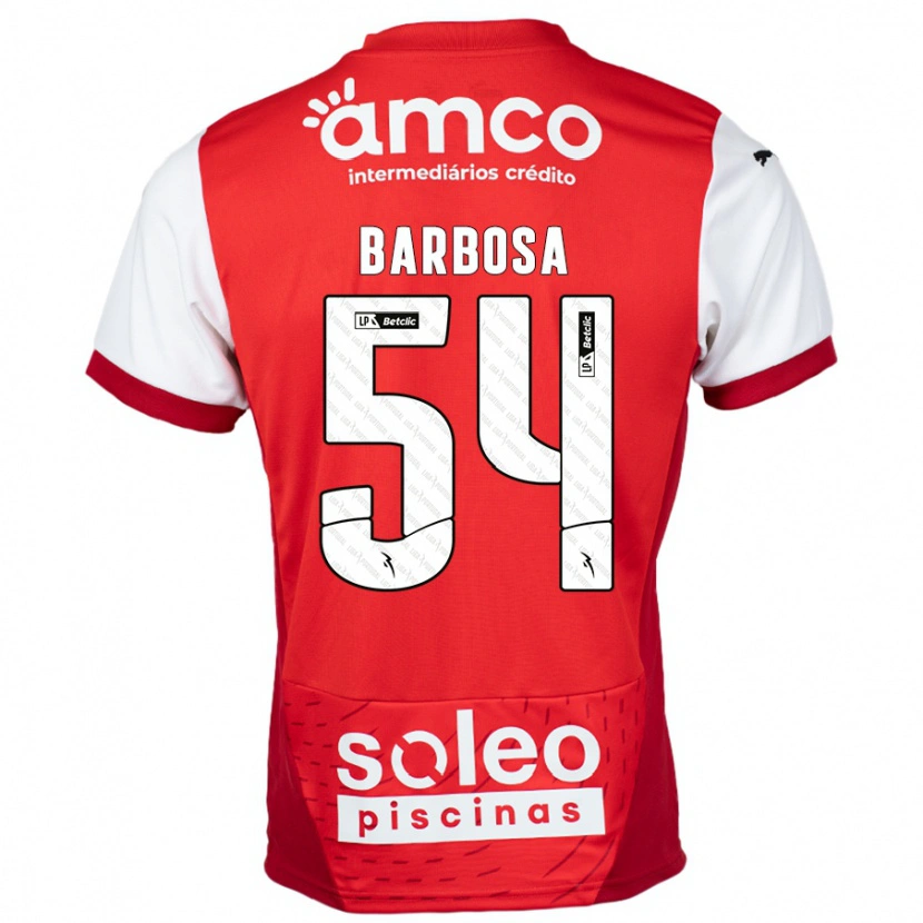 Danxen Herren Guilherme Barbosa #54 Rot Weiß Heimtrikot Trikot 2024/25 T-Shirt Schweiz
