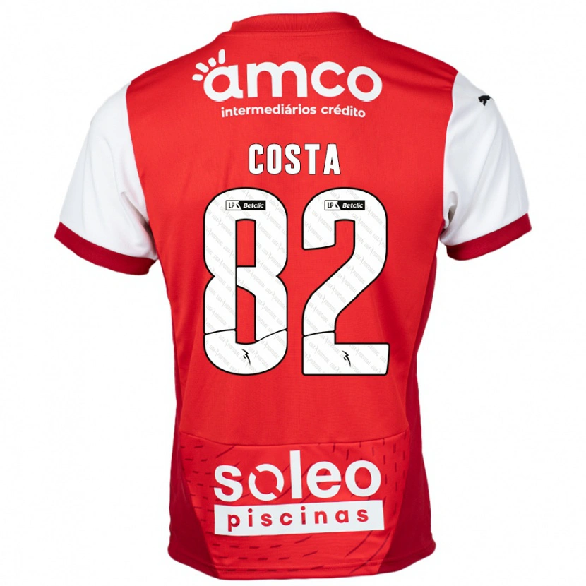 Danxen Herren Gui Costa #82 Rot Weiß Heimtrikot Trikot 2024/25 T-Shirt Schweiz